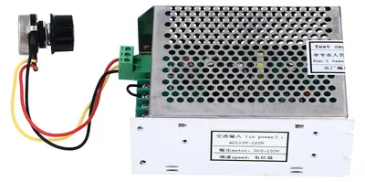 Obrázek produktu pro Regulátor otáček stejnosměrného motoru s PWM, vstup 110–220 V střídavého proudu, výstup 0–100 V stejnosměrného proudu, regulátor z hliníkové slitiny