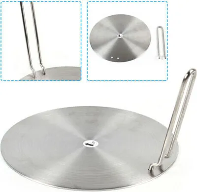 Produktbild von Induktionsadapterplatte Universal Edelstahl Induktion Adapterplatte Induktionsadapter Ø 24cm Silber