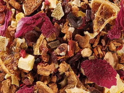 Produktbild von 1 kg  Früchteteemischung k.b.A. Pfingstrosen & Früchte ohne Zusatz von Aroma DE-ÖKO-006