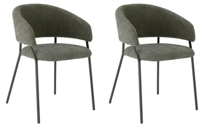 Produktbild von CHITA Polsterstuhl (2 St) 4-Fuß-Stuhl, Esszimmerstuhl, Verstellbare Füße, Chenille