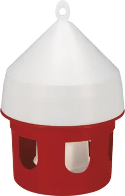 Produktbild von Kerbl Rot-weiße Kunststoff-Taubentränke für Tauben und andere Vögel, 5 Liter Fassungsvermögen
