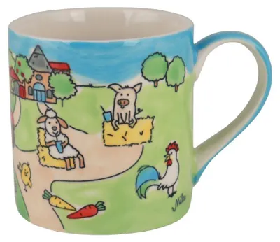 Produktbild von Mila Keramik Kinder-Becher Farm | ca. 180ml