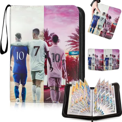 Image de Album Pour Cartes de Football,50 Pages Capacité 400 Cartes Support de Cartes Pour le Football Porte-Cartes Pour Football, Album Photo de Cartes