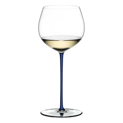 Produktbild von RIEDEL 4900/97D FATTO A MANO Oaked Chardonnay Weinglas - Stiel DUNKELBLAU