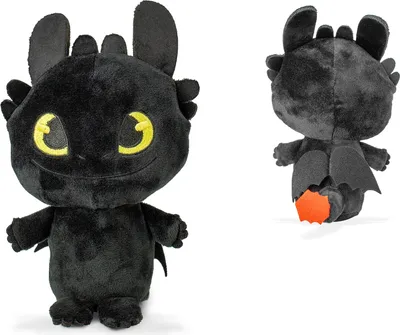 Produktbild von How to train your Dragon / Wie man einen Drachen zähmt - Plüschtier - Ohnezahn / Ohnezahn (schwarz) - Spielzeug (20 cm)