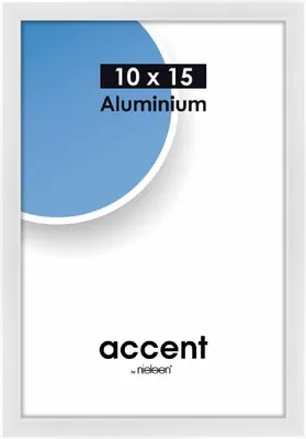 Zdjęcie produktu dla Listwa dekoracyjna Nielsen, model Accent, wykonana z aluminium, wymiary 10x15 cm, kolor biały, wykończenie błyszczące