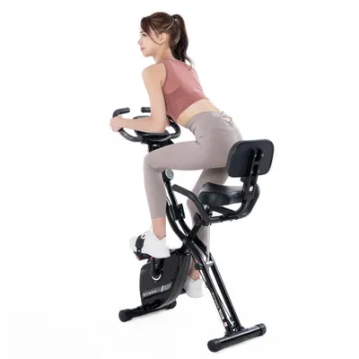 Image de GEARSTONE Speedbike D3 Vélo d'appartement, fitnessbike vélo pliant, indoor-cycling magnétorésistif classe 12, avec écran LCD, surveillance du pouls X-BIKE, F-BIKE