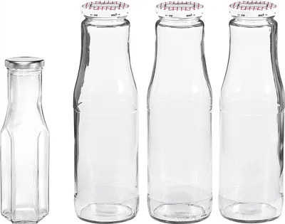 Obrázok produktu pre EmSy 59504/03 Fľaša na džús 750 ml H 25 cm, s uzáverom "twist-off" Ø 53 mm, číra (balenie 3 ks)
