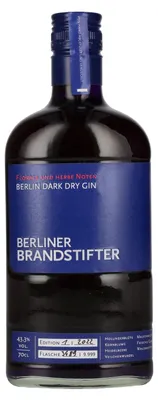 Produktbild von Berliner Brandstifter Berlin Dark Dry Gin 700ml 43.3% Vol.