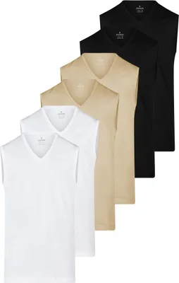 Produktbild von RAGMAN 6er Pack Basic Unterhemd / Tanktop Enganliegende Passform für optimalen Tragekomfort, Verstärkte Nähte für mehr Langlebigkeit, Vielseitig kombinierbar für jeden Anlass