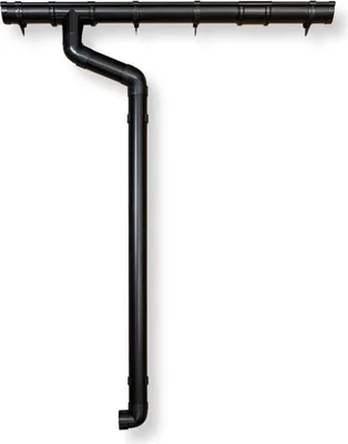Produktbild von Kunststoff Dachrinnenset 443A für Pultdach/Flachdach Gartenhäuser-anthrazit