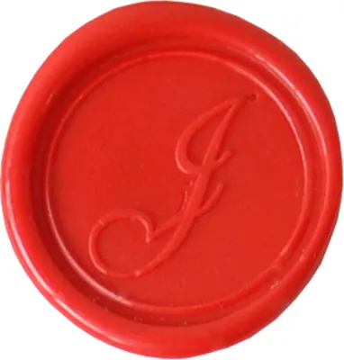 Produktbild von Jacques Herbin 3x Rundes, rotes Siegel Buchstabe Eng Schreibschrift j 40110T