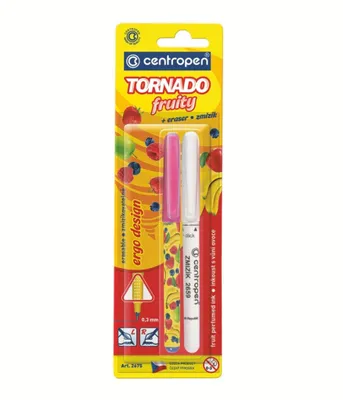 Obrázek produktu pro Popisovač Centropen Tornádo + zmizík 2675/2 Fruity CENTROPEN, a.s.