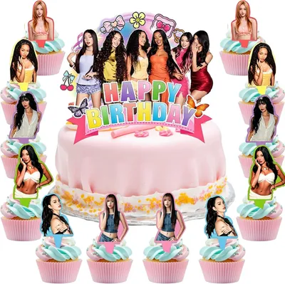 Imagen del producto de Decoración para pasteles "Feliz Cumpleaños", juego de 13 piezas, coloridos adornos para pasteles para celebraciones de cumpleaños