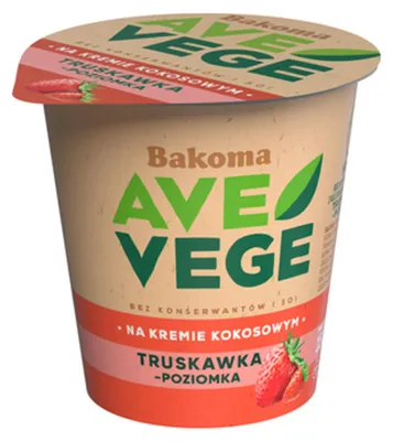 Zdjęcie produktu dla Bakoma AVE VEGE Truskawka-poziomka 150 g
