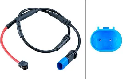 Image de Contact d'avertissement d'usure des plaquettes de frein Frein à disque 653 mm HELLA pour BMW Série 2