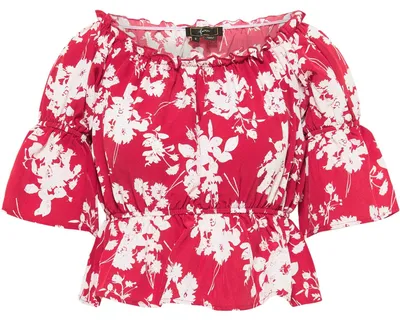 Produktbild von nelice Damen Carmenbluse 19523061-NE01, Rot Weiss, S