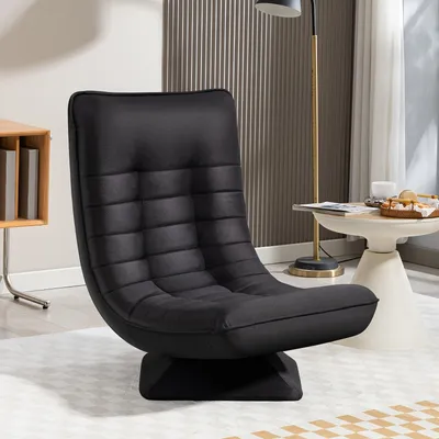 Obrázok produktu pre Ergonomická relaxačná stolička – Kreslo na relaxáciu – Záhradná stolička – Ležadlo – Stolička s nastaviteľnou opierkou – Čierna