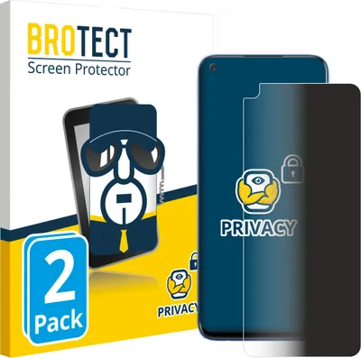 Produktbild von 2x BROTECT Sichtschutzfolie für realme 7 5G Anti-Spy Privacy Sichtschutz Blickschutz Folie Blaulicht-Schutz