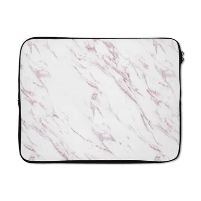 Produktbild von MuchoWow® Laptop Hülle 15 Zoll Marmor - Weiß - Muster Laptoptasche - Laptoptasche - Sleeve - Rundum-Schutz