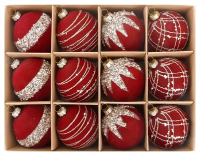 Immagine prodotto di 16 Pezzi di Palline di Velluto per Albero di Natale