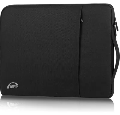 Produktbild von Laptoptasche 13-13,6 Zoll Schutzhülle mit Griff und 2 Fächern, spritzwassergeschützt, schwarz