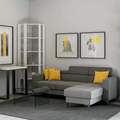 Immagine prodotto di Libreria Angolare Moderna 5 Ripiani 60,3x60,3x205 cm in nobilitato Bianco