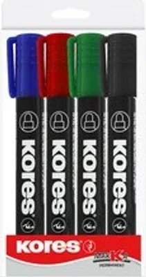 Produktbild von Kores Permanent Marker "K MARKER" Rundspitze 4er Etui