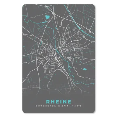 Produktbild von MuchoWow® Mauspad Mousepad Blau - Deutschland - Karte - Stadtplan - Rheine 18x27 cm - Mousepads - Maus Mat - Pad - Mausunterlage