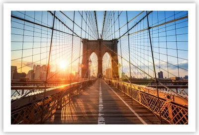 Produktbild von Poster - Poster ohne Rahmen - New York Brücke - 91,5x61 cm - Wand Bild - Wanddeko - Wandbilder - Kunstposter - Wandposter - Bilder - Kunstdruck - Wanddekoration - Wandbild - P2XAA91x61-3707