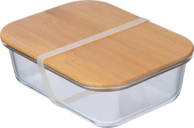 Produktbild von Brotdose / Brotzeitbox aus Borosilikatglas mit Bambusdeckel