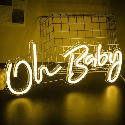Zdjęcie produktu dla Oh Baby neon światło dekoracyjne światła neon znak neon znak neon znak neon, LED neon znak dekoracja ścienna do pokoju gier sypialnia ściana bar wesele prezenty dekoracja