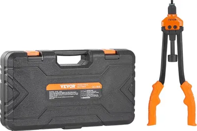 Produktbild von Nietmutterwerkzeug, 16-Zoll-Nietmutter-Werkzeugsatz mit 13-teiligen metrischen und SAE-Dornstiften, 186-teiligen Nietmuttern, M3, M4, 10-24, M5, M6, 1/4-20, 8-32, 5/16-18, M8, 3/8-16, M10, M12, 1/2-13, mit Transportkoffer