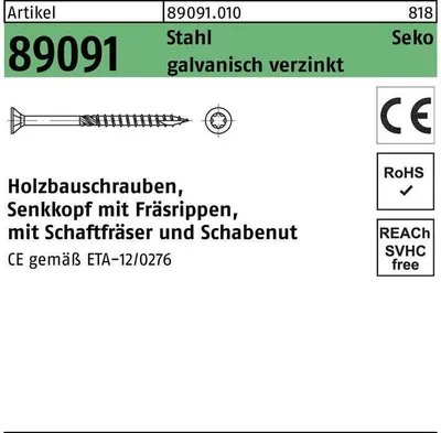 Produktbild von Holzbauschraube R 89091 SEKO Innensechsrund 5 x 30 -T25 Stahl galvanisch verzinkt