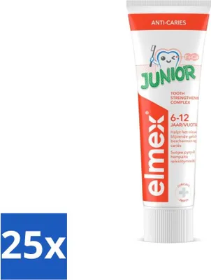 Immagine prodotto di Elmex Gel Dentifricio Junior (5-12 anni) 75 ml - Confezione risparmio - 25 pezzi