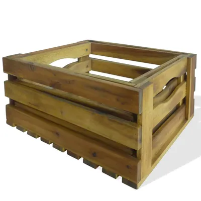 Immagine prodotto di Set di cassette per mele 2 pezzi. Legno massiccio di acacia
