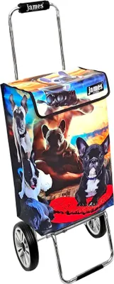 Obrázok produktu pre Nákupný vozík James - BULLDOG-ATTACK - robustný nákupný vozík s individuálnym dizajnom - jednofarebný: hnedý v prevedení: Chrome19