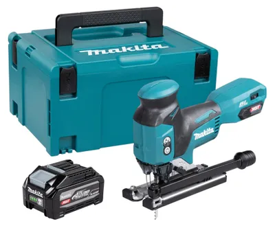 Immagine prodotto di Seghetto alternativo a batteria Makita JV 001 GU101 40 V max. 135 mm Brushless + 1x batteria da 4,0 Ah + Makpac - senza caricabatterie