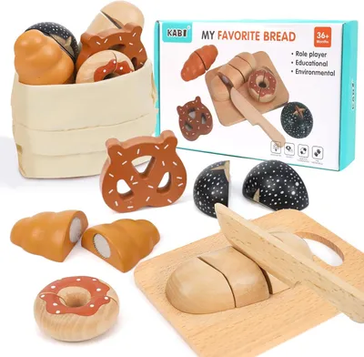 Produktbild von Kinderküche Zubehör, Schneidebrot mit Schneidebrett und Messer, für Rollenspiel