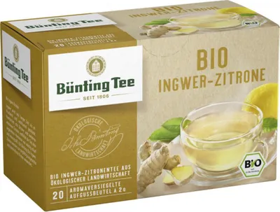 Obrázok produktu pre Organický čaj Bünting Zázvor Citrón 40g