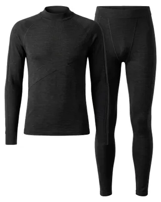 Produktbild von Black Snake Thermounterwäsche Herren Set Wolle Ski - XL - Schwarz Melange
