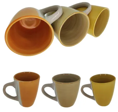 6er-Set Keramikbecher, 300 ml, Ø 9 cm, modern, zeitlos