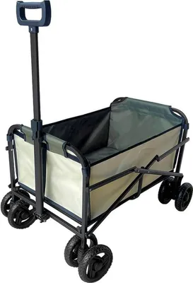 Produktbild von OA Bollerwagen beige/olivgrün 77x53x92cm