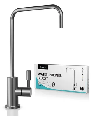 Produktbild von Küchenarmatur Trinkwasser Edelstahl Anthrazit Gunmetal 360° drehbar