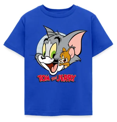 Produktbild von Spreadshirt Tom Und Jerry Verschmust Kinder T-Shirt, 122/128 (7-8 Jahre), Royalblau