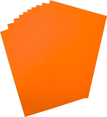Produktbild von Folia 48x68cm 380g/m², 380 g/m², Orange, 480 mm, 380 mm, 10 Blätter