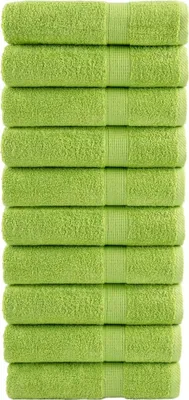 Produktbild von Premium-Duschtücher SOLUND 10 Stk. Apfelgrün 70x140 cm 600 g/m²