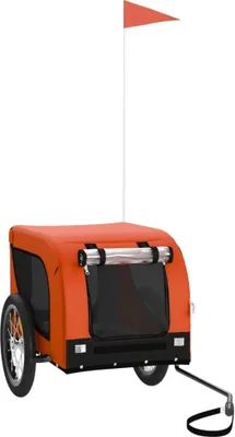 Produktbild von Fahrradanhänger Hunde Orange und Schwarz Oxford-Gewebe & Eisen