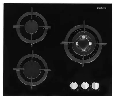 Obrázek produktu pro Corbero CPCGY2303N, Černá, Vestavěné, 60 cm, Plynový, 3 zóna/zón, 3 zóna/zón