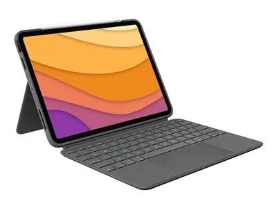 Produktbild von Logitech Combo Touch - Tastatur und Foliohülle - mit Trackpad - hintergrundbeleuchtet - Apple Smart connector - QWERTY - US International - Oxford Gray - für Apple 10.9-inch iPad Air (4. Generation, 5. Generation)